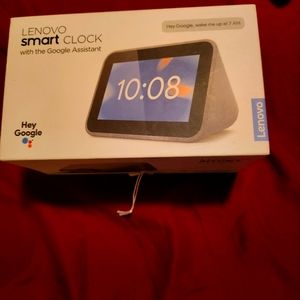 Lenovo smart clock small Grey white